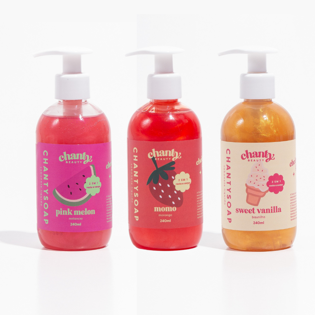 Kit 3 Sabonetes Líquidos Chantysoap 2em1